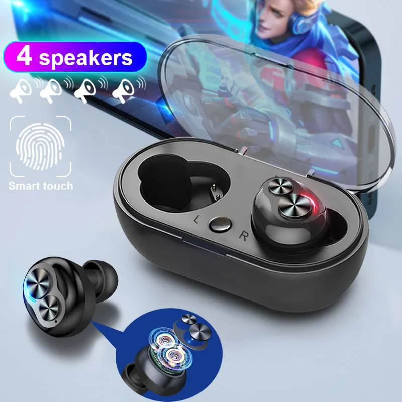 Беспроводные Bluetooth наушники 5 0 спортивные Водонепроницаемая гарнитура