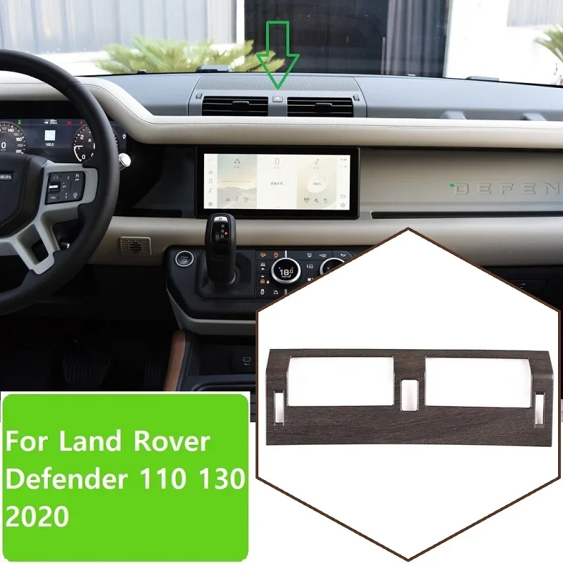 

ABS хром дуб зерно углеродное волокно для Land Rover Defender 110 130 центральное управление автомобиля Air декоративная рамка выпускного отверстия Trim
