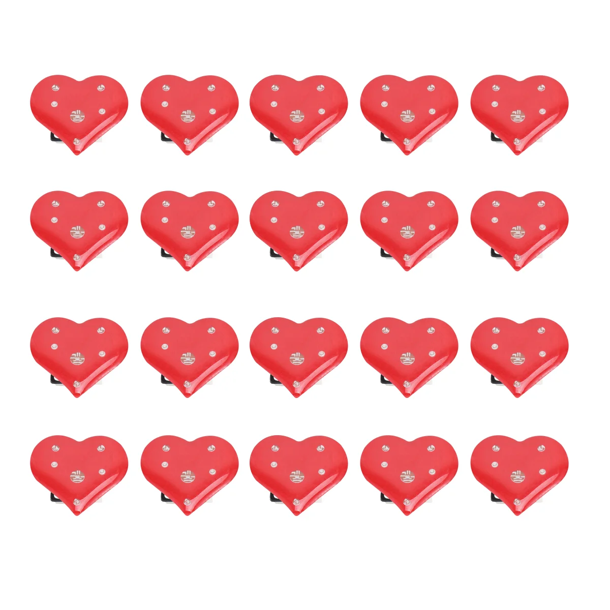 

25pcs Red Heart Shape Brooch Luminous Breastpin Flashing Lapel Glowing Brooch Valentines Day Supplies Gift Dress Up Props Decor
