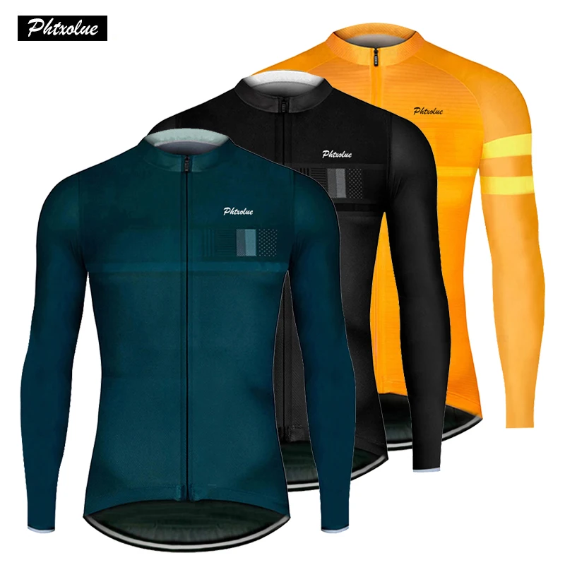 

Phtxolue Men Long sleeve Cycling Jersey Cycling Clothing Bike Clothing Breathable Anti-UV Bicycle Wear Cycling Jersey