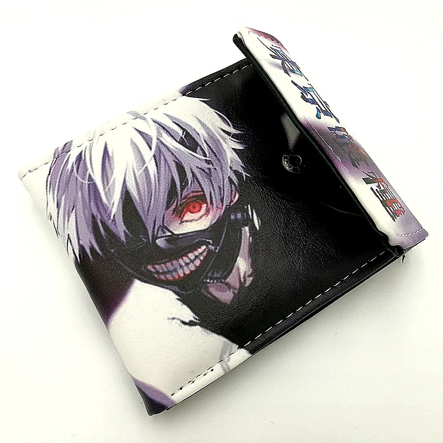 

Anime Kaneki Ken Men's Short Wallet Tokyo Ghoul Folding Purse Card Holder Money Bag