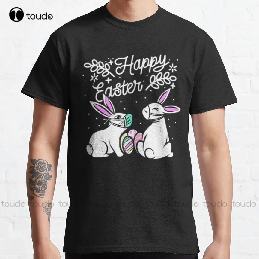 

Happy Easter Day Premium Classic T-Shirt White Undershirts Men Funny Art Harajuku Streetwear Cartoon Tee Xs-5Xl Custom Gift