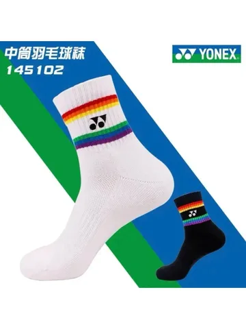 Новые высококачественные прочные и красивые носки для бадминтона YONEX 145102, утолщенные Нескользящие и дышащие носки унисекс