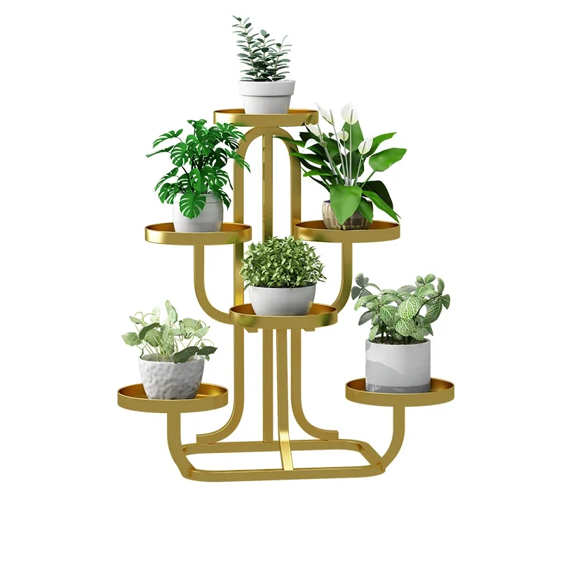 Напольная полка для гостиной балконная вешалка цветов колесо железный держатель