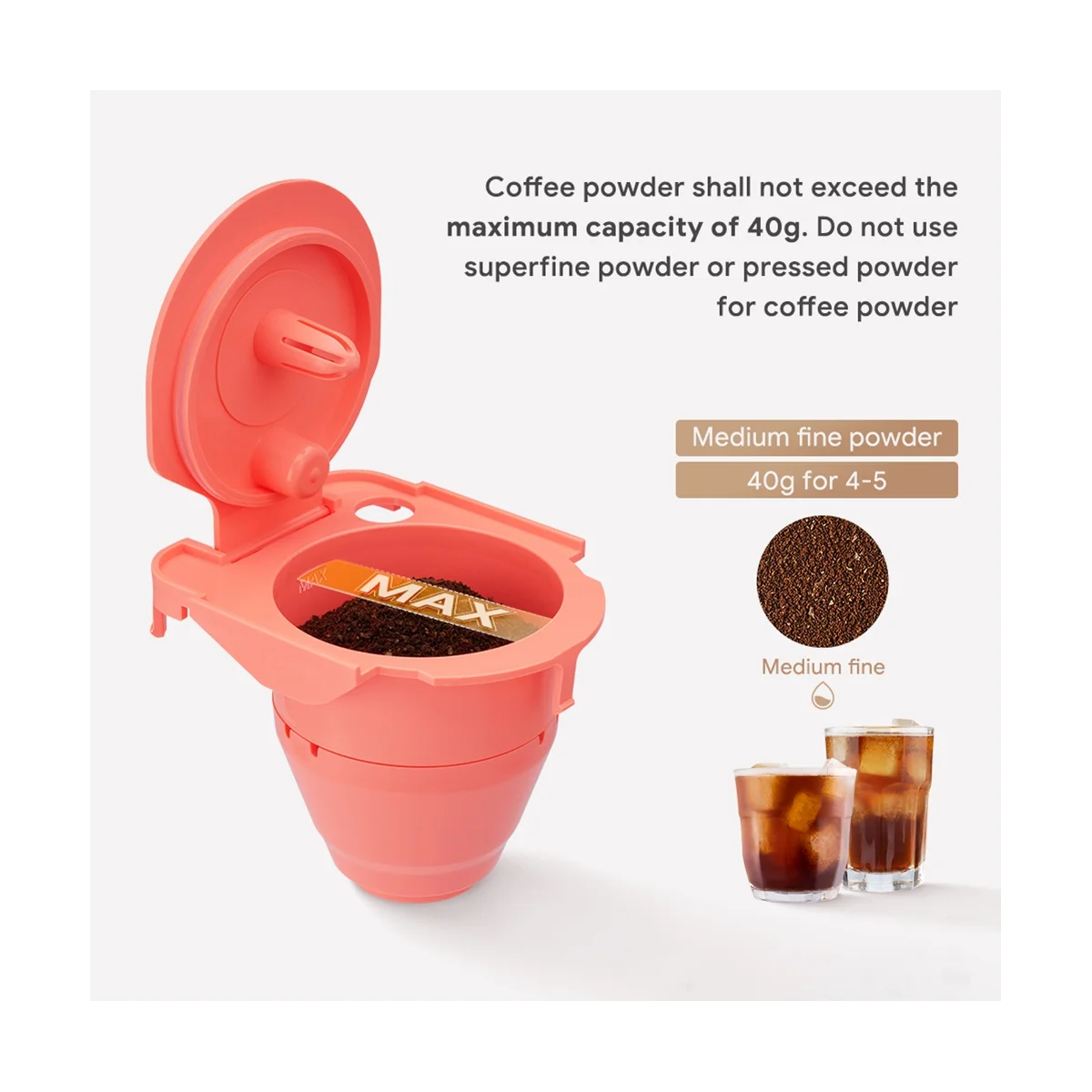 

4PCS Reuse Suitable for 2.0 Directly Add Powder Holder All-In-One Machine Coffee Capsule Filter Cup