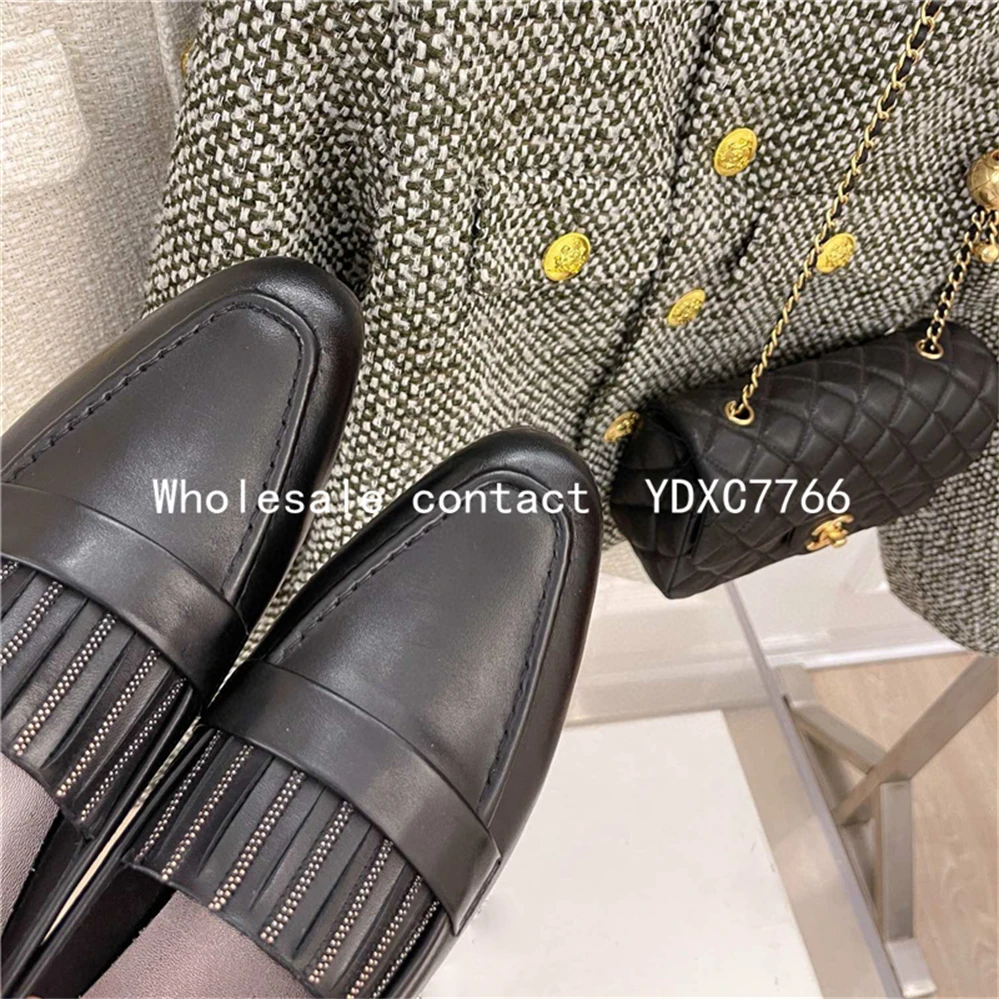 new retro love shoes leather European and American single shoes women's casual flat heel small leather shoes Loafers flat shoes