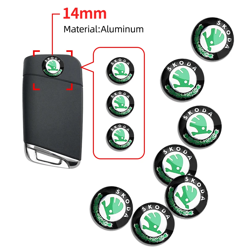 Алюминиевый автомобильный брелок, наклейки для Skoda Octavia A5 Superb Old Febia Roomster 2013 2005-2008 Rapid Roomster Kodiaq