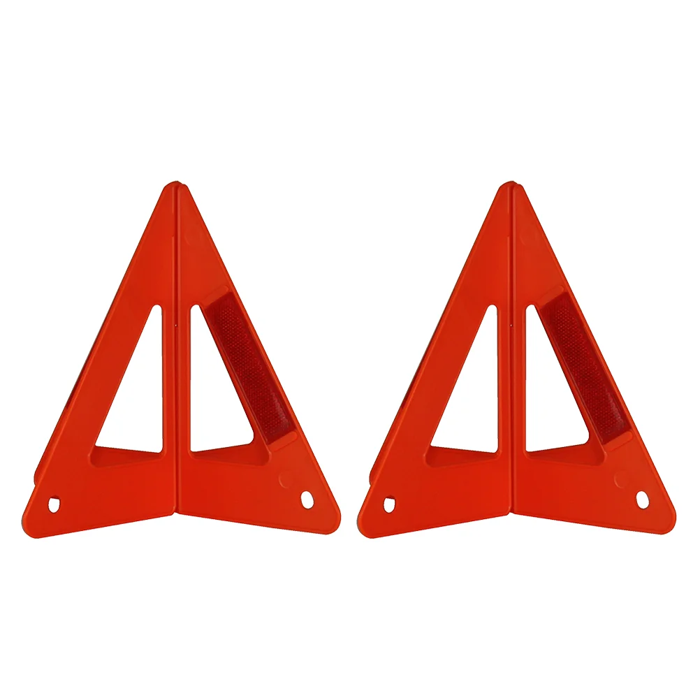 

2 Sets Warning Sign Car Road Kit Safety Reflective Red Triangle Suite Emergency Triangles