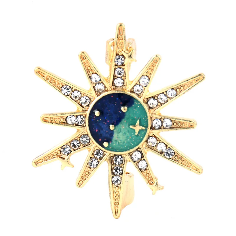 Звездное небо серии брошь в виде единорога фантазия синяя Вселенная звездное