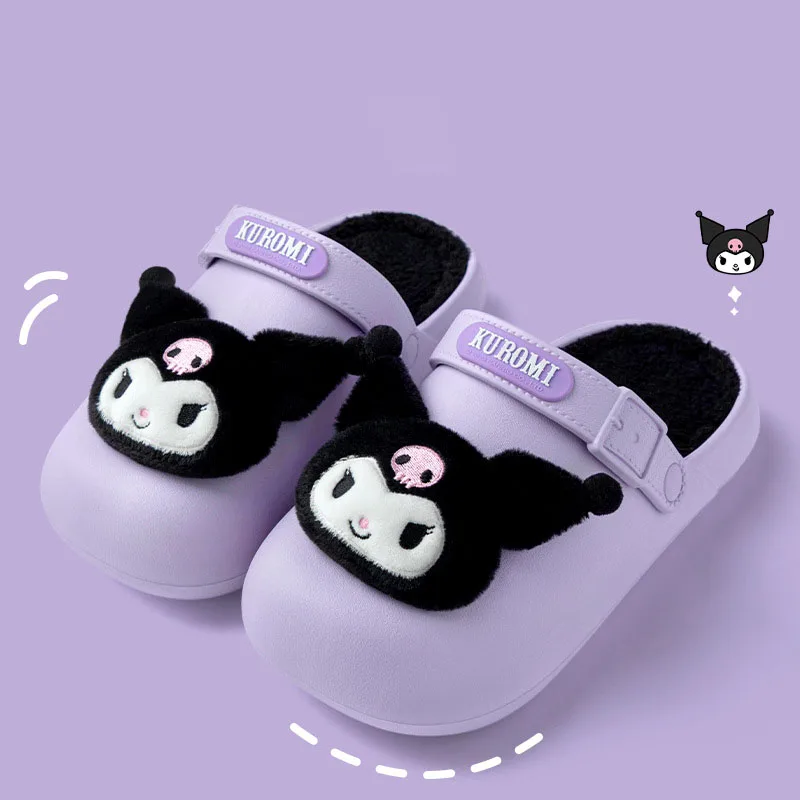 Новая милая и домашняя теплая женская обувь Sanrio Hello Kitty водонепроницаемые