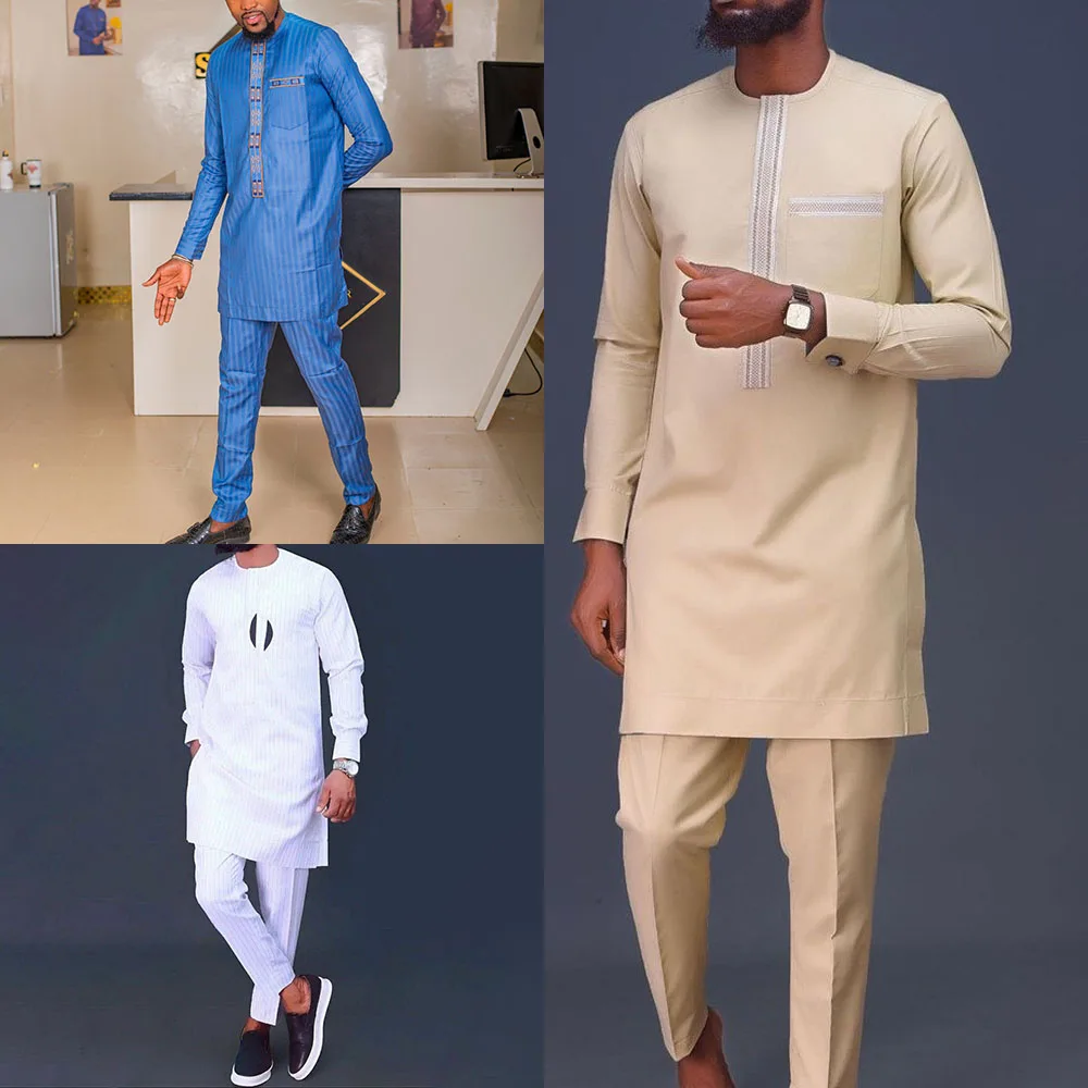 Новинка 2023, Мужская африканская рубашка Дашики