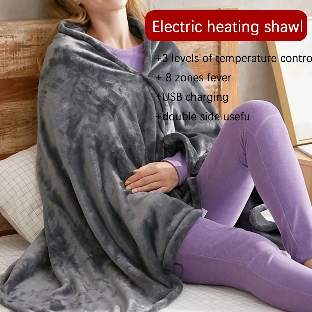 

Электрическое одеяло с подогревом USB, теплая шаль, Фланелевое зимнее одеяло, одеяло с подогревом, быстрое регулируемое пледовое снаряжение 3 N5F7