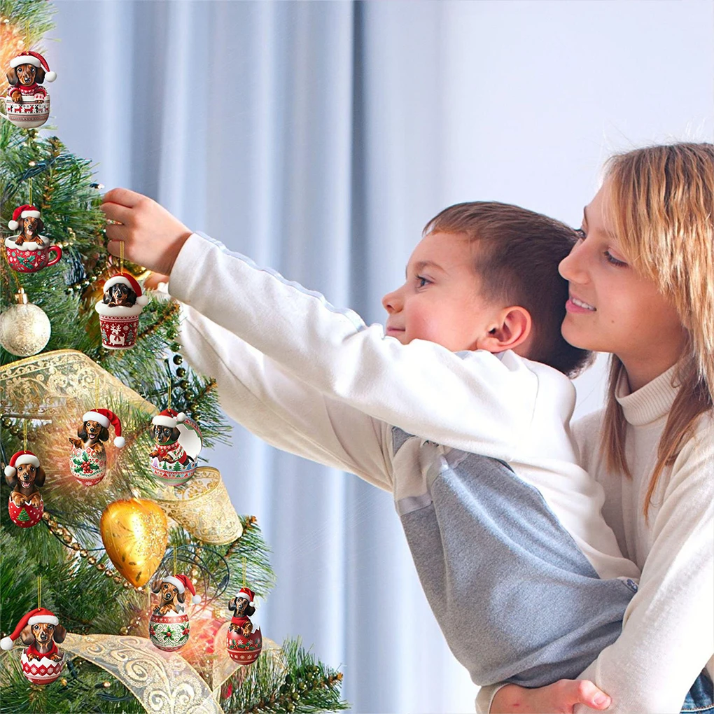 24 шт. Использование для любителей собак Рождественские таксы дня подарков