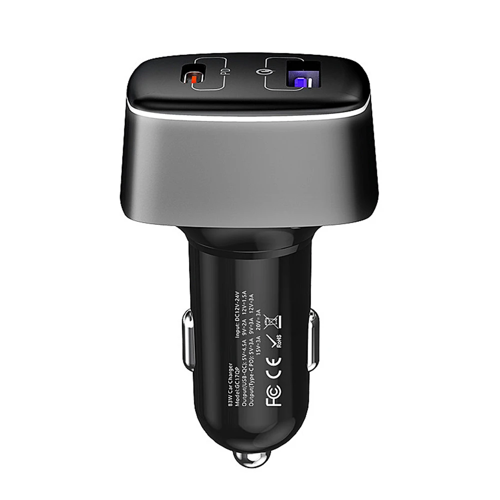 

Автомобильное зарядное устройство для DJI Mavic 3/Mini 2 с двумя портами, адаптер для быстрой зарядки, аксессуары для внутреннего источника питани...