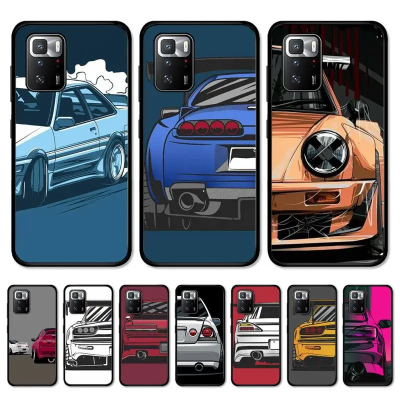 

JDM Sports Cars Comic Phone Case for Redmi 5 6 7 8 9 A 5plus K20 4X S2 GO 6 K30 pro