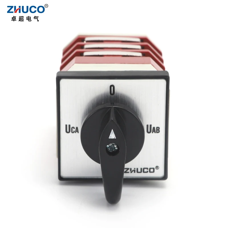 ZHUCO LW12-16/YH3.3 16A 4-позиционный 3-полюсный 12-винтовый трехфазный вольтметр измерение