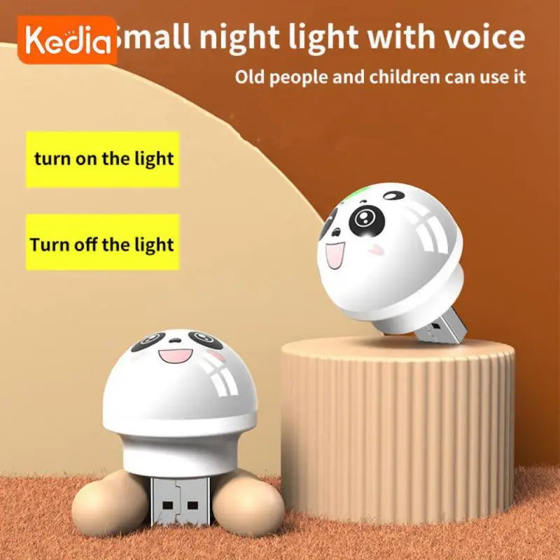 

Intelligent Voice Control Mini Night Lamp Usb Led Lights Applicable Usb Interface Soft Light Usb Night Light Mobile Power Supply