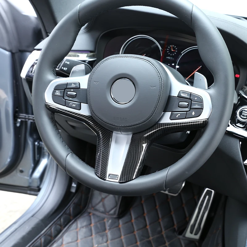 Панель рулевого колеса из углеродного волокна рамка обшивка для BMW 5 серии 6 GT X3 X4