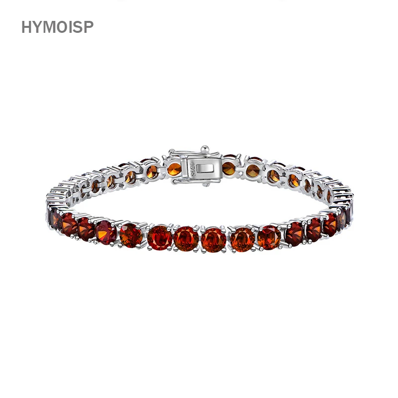 

Женский браслет из серебра 925 пробы, с красным турмалином