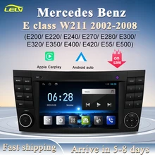 Factory Price 2Din Android Bluetooth Speaker GPS Navigation Carplay Car Video Player For Mercedes Benz E Class W211 RadiosTereo 