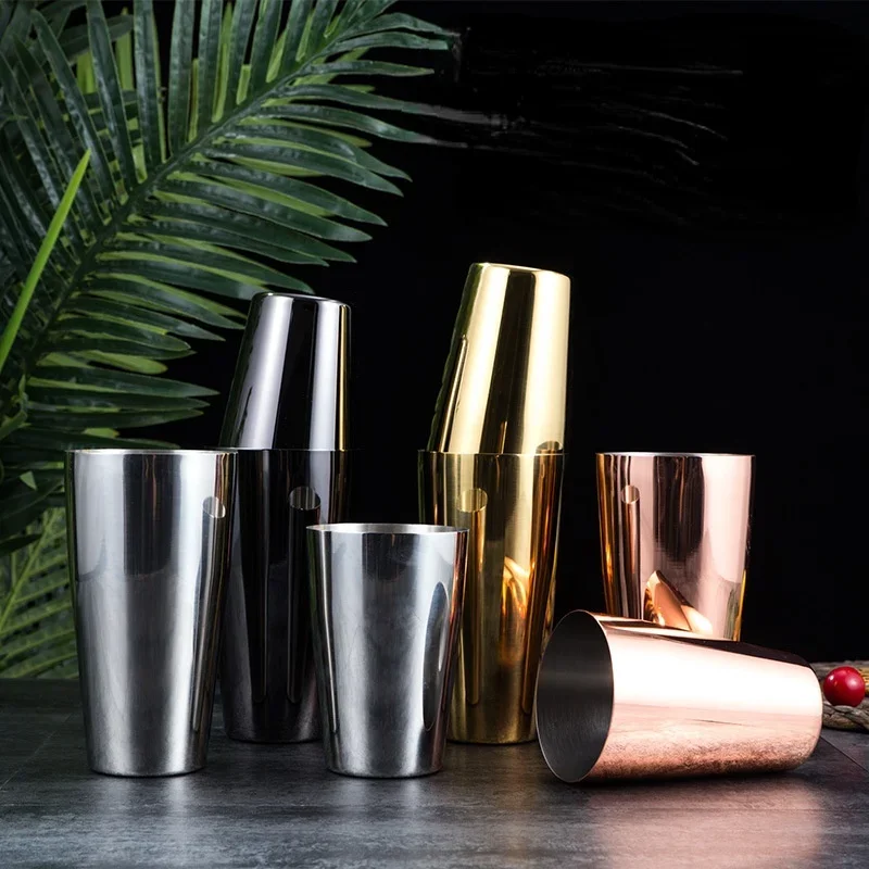 

Bar Blending Tool Blending Mug Upper Pot 850ML, Lower Pot 550ML Snow Pot 304 Stainless Steel Shake Pot Boston Shake Pot