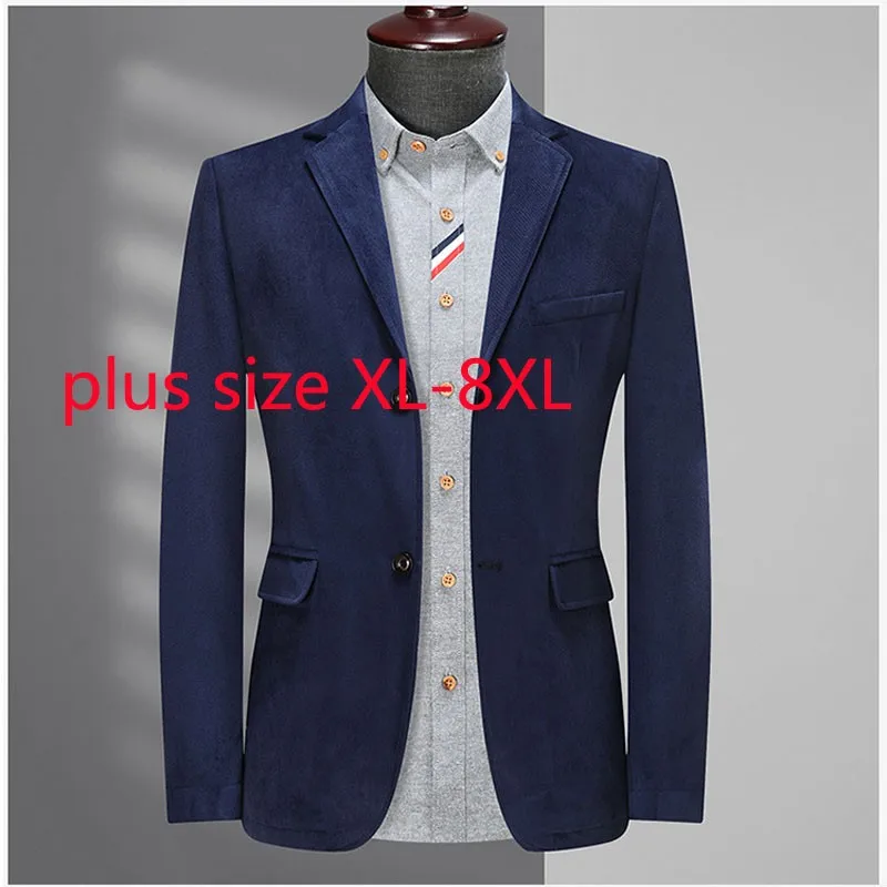 

New Arrival Suepr Large Autumn And Winter Fashion Casual Suit Coat Single Breasted Blazers Men Suits Plus Size L-5XL6XL 7XL 8XL