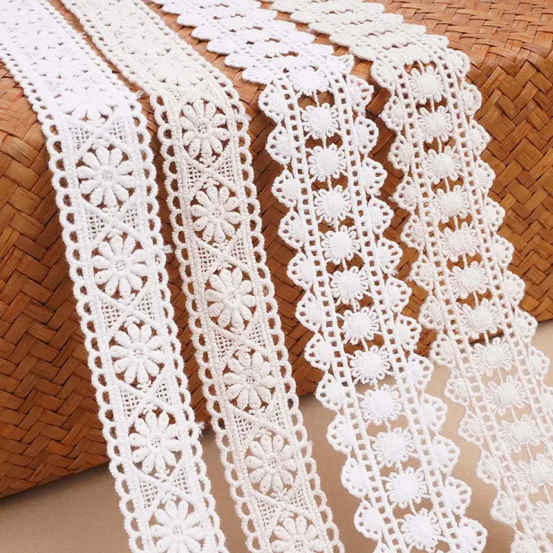 Хлопковая нить для вышивки сделай сам 1 метр белая кружевная отделка цветы любовь