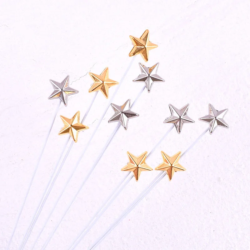 

Five-pointed Star Cake Insert Card Three-dimensional Birthday Party Decoration Baking Golden Silver Star Cake Dessert Dress Up