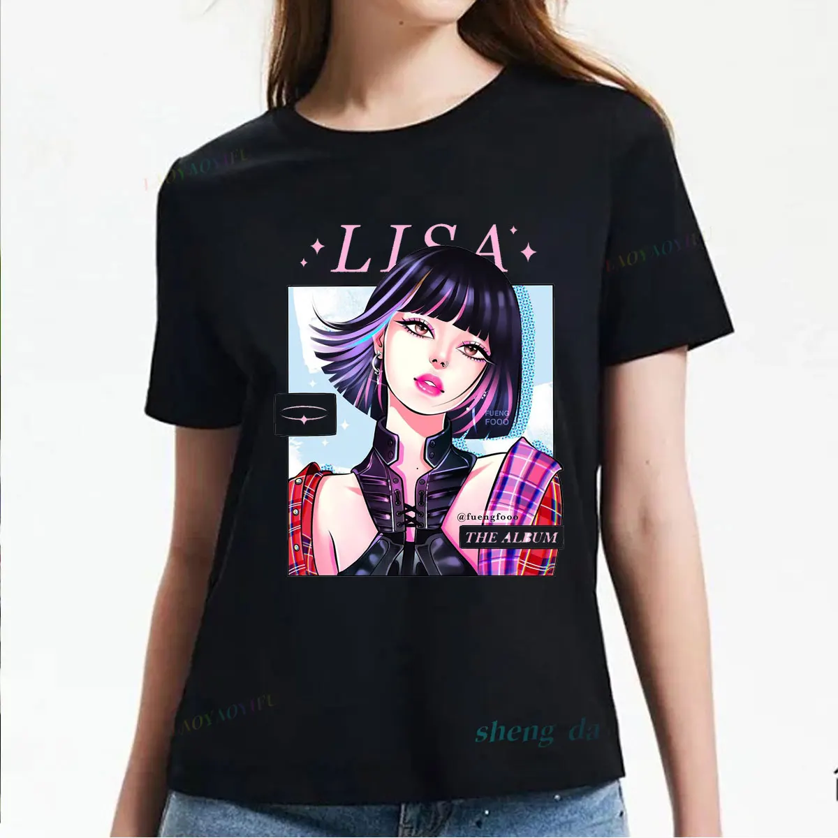 Женская одежда Lalisa Manobal Y2k для подростков футболка с надписью Superstar Лиза верхние