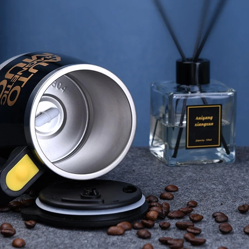 New automatic self-stirring magnetic mug Stainless steel coffee milk mixing cup Creative blender Smart blender thermos mug