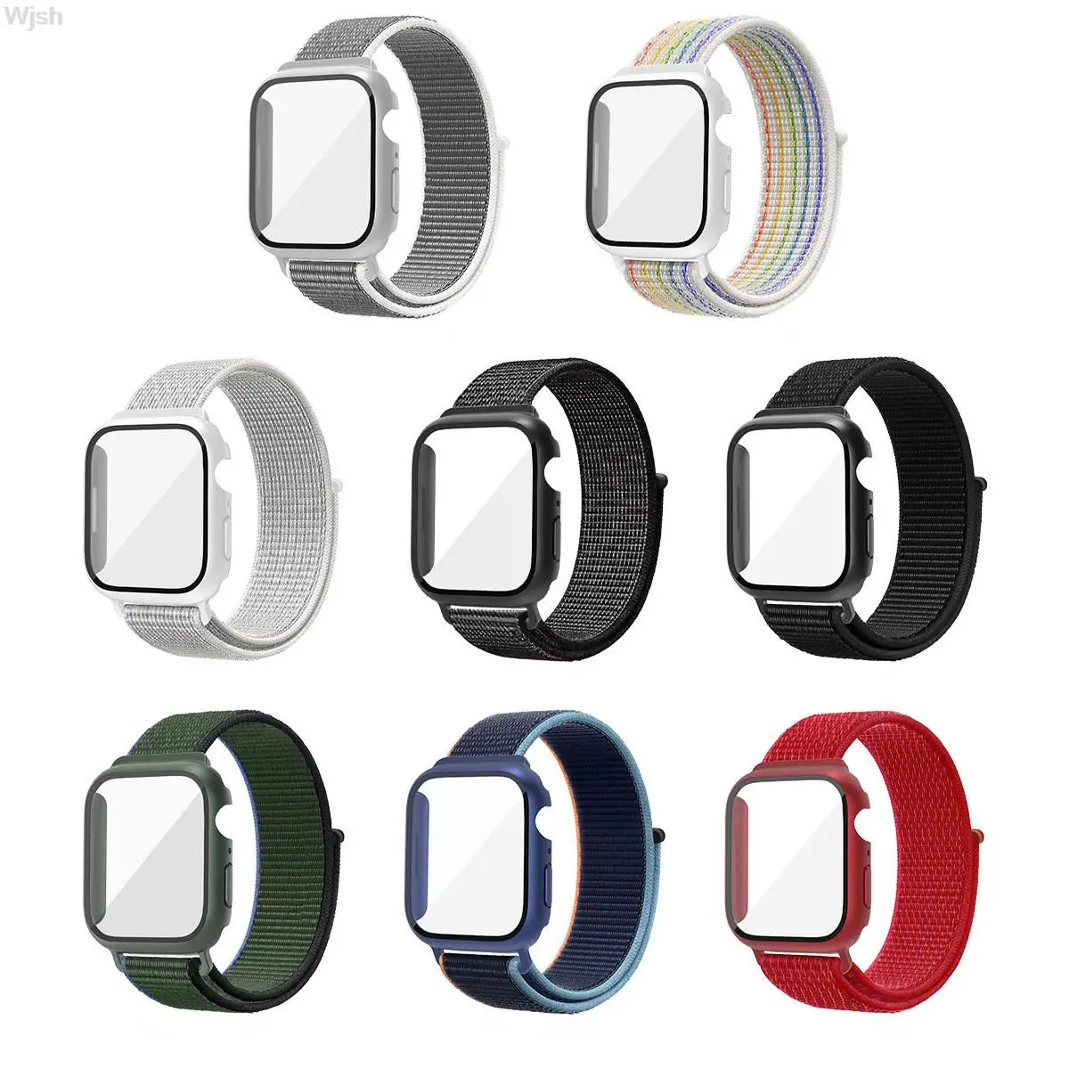 

Case+Strap For Apple Watch Band 44mm 40mm 45mm 41mm 42mm 38mm 41 45 mm Sport Nylon Loop Bracelet Correa IWatch Serie 3 6 5 SE 7