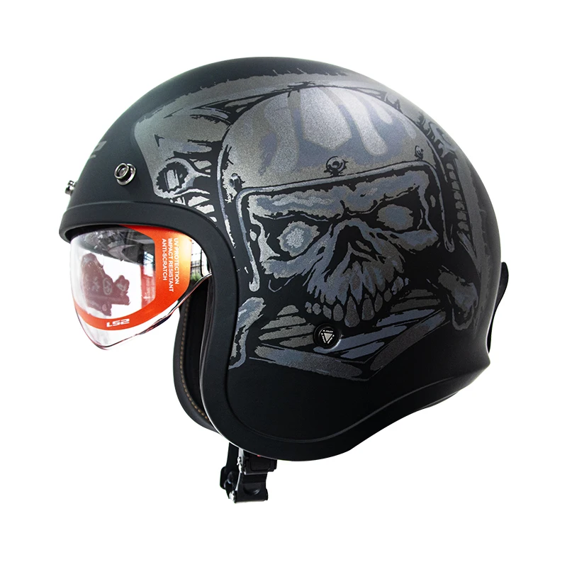 

Мотоциклетный шлем LS2 OF599 для мужчин и женщин, защитное снаряжение для локомотивных мотокроссов в стиле ретро