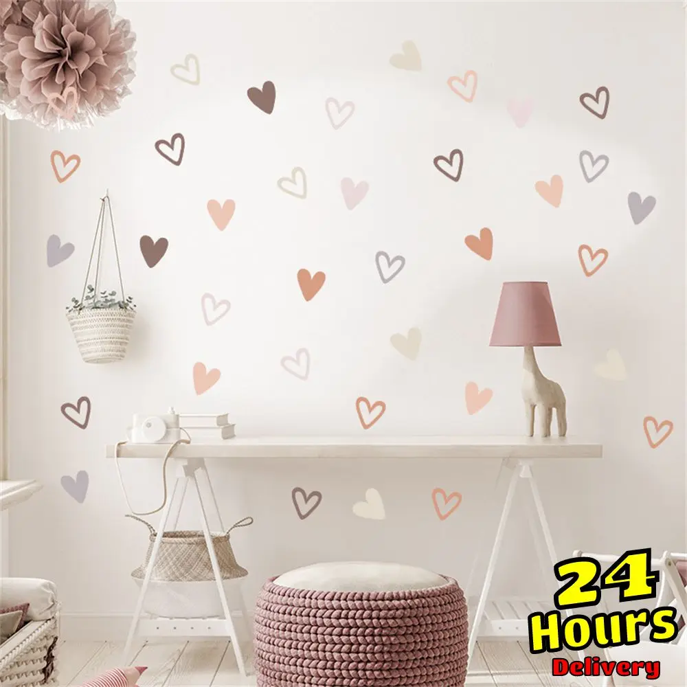 

Boho Hearts Creative Wall Sticker For Children Baby Girls Boys Room Nursery Wall Art Decals Vinyl Mural Kids Bedroom Home Decor