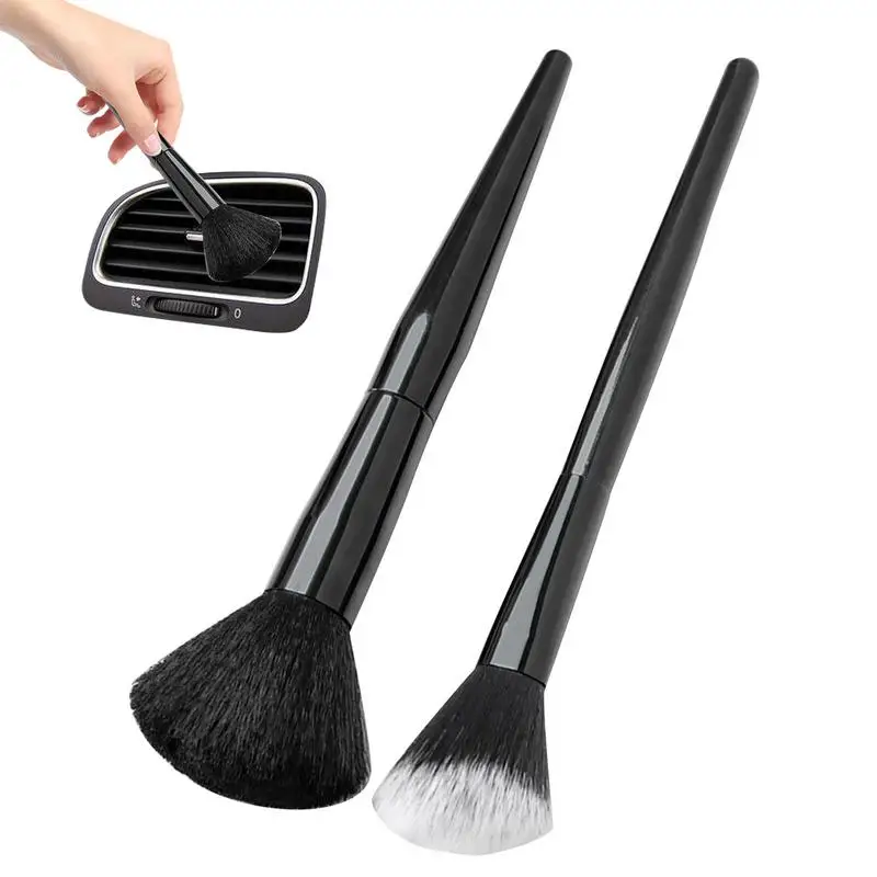 

Car Interior Cleaning Brush 2 Pcs Car Interior Detailing Kit Car Detailing Dusting Brush Tool For Cleaning Panels Air Vents