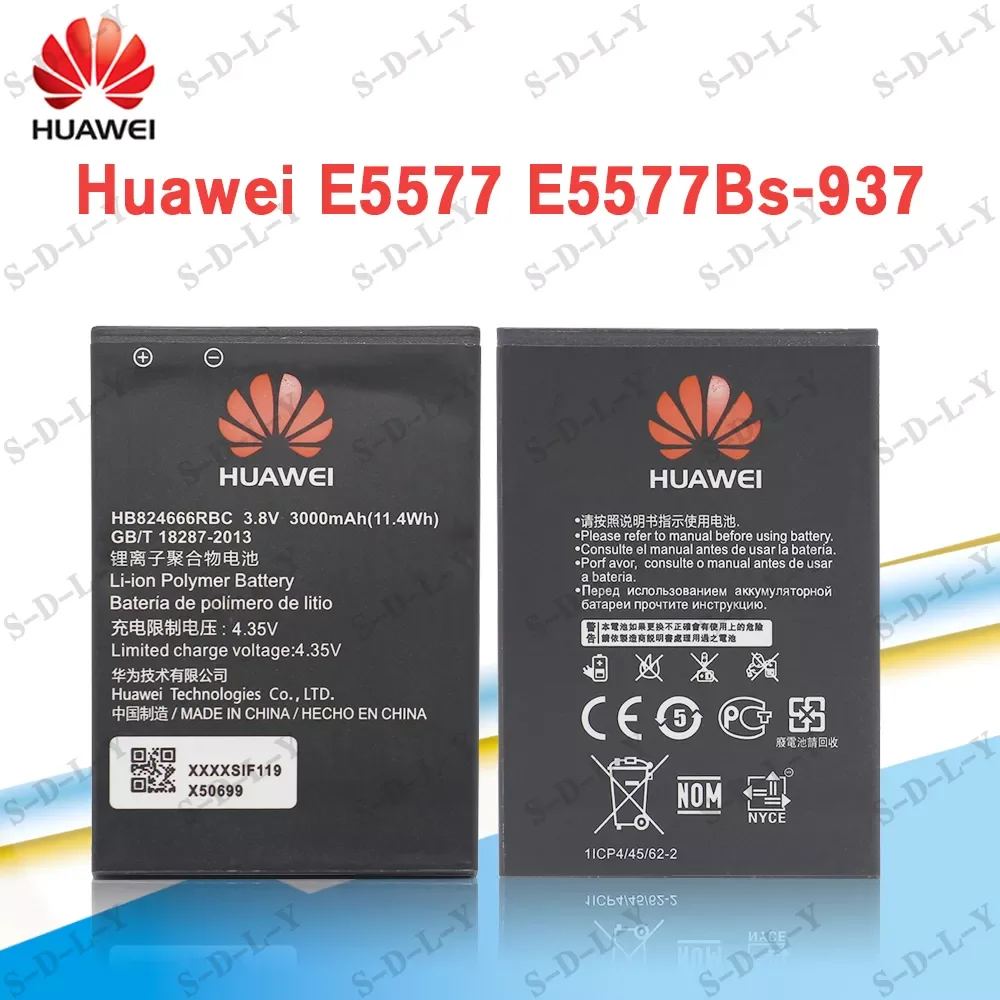 

100% Orginal Hua Wei HB824666RBC Battery Real Capacity 3000mAh For Huawei E5577 E5577Bs-937 E5577s-321 WIFI Router