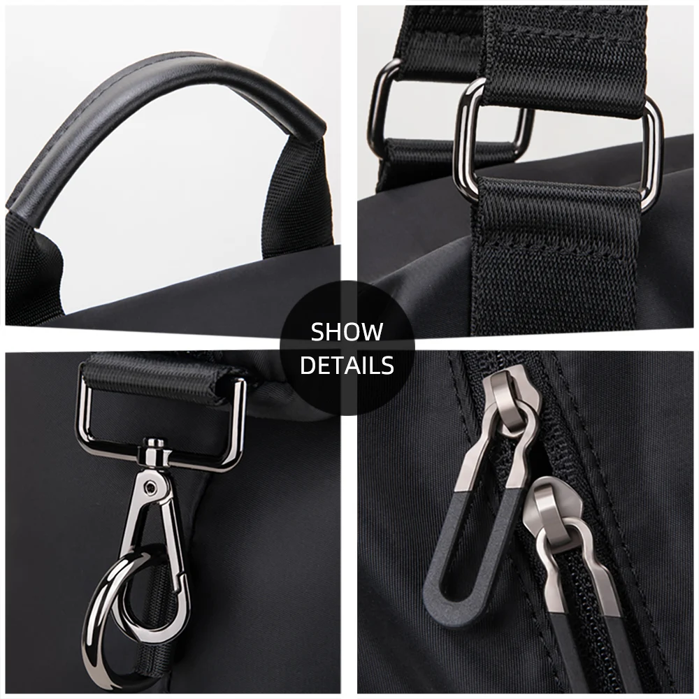 HEROIC KNIGHT Men Casual Travel Tote Bags Waterproof Shoulder Sport Handbag Large Capacity Portable Crossbody Duffle Bag For Men