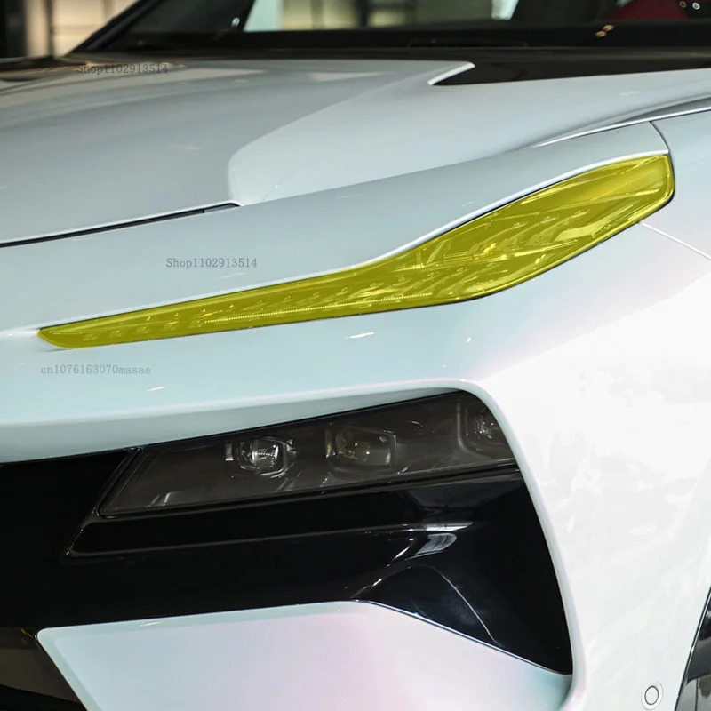 Фото Защитная пленка для фар Lotus ELETRE 2023-2024, тонировочная пленка для фар, прозрачная дымчато-черная наклейка для ремонта задних фонарей из ТПУ. №4