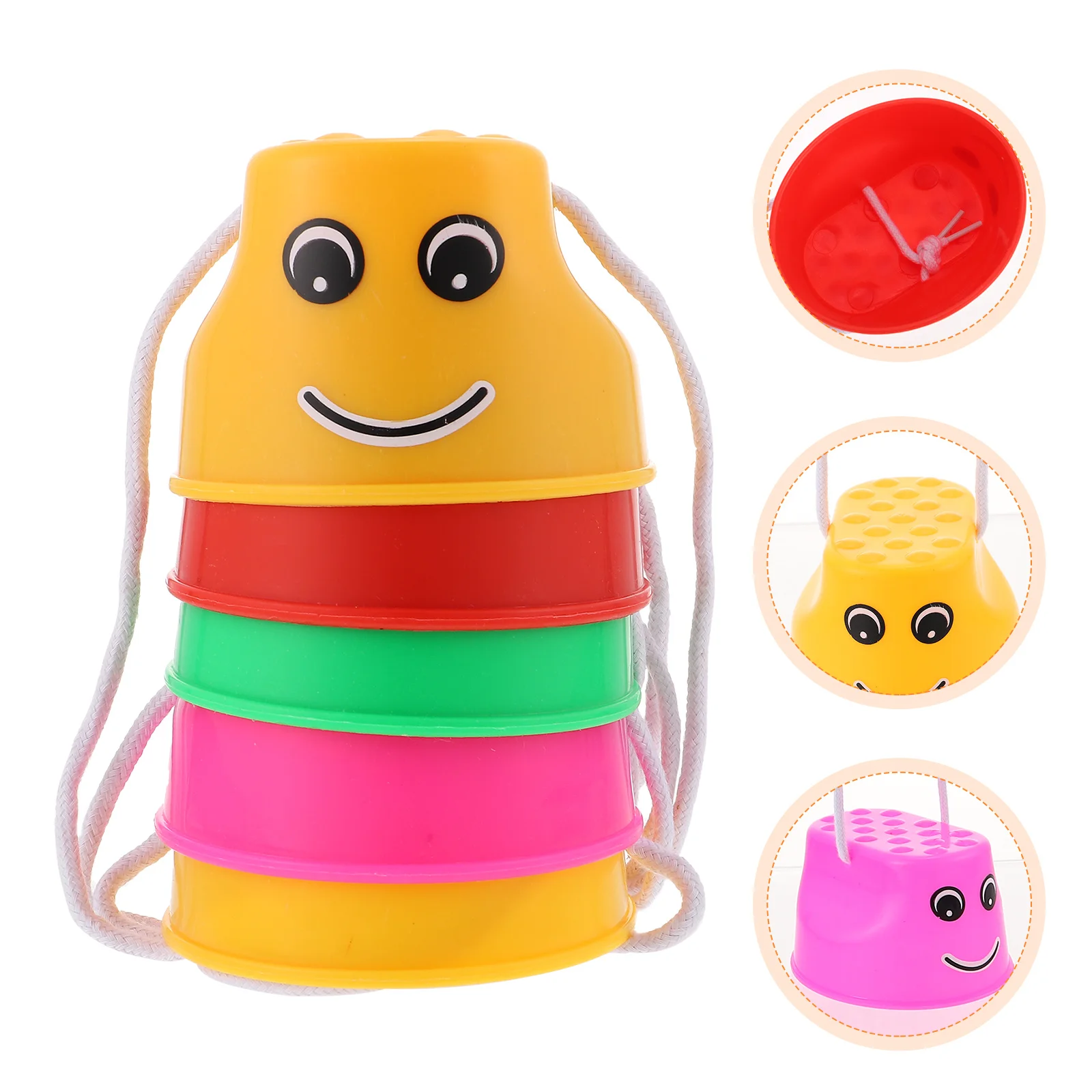 

5 шт. очаровательные пластиковые детские стильты игрушка улыбающееся лицо узор плотные стильты обувь для детей баланс чувство тренировочна...