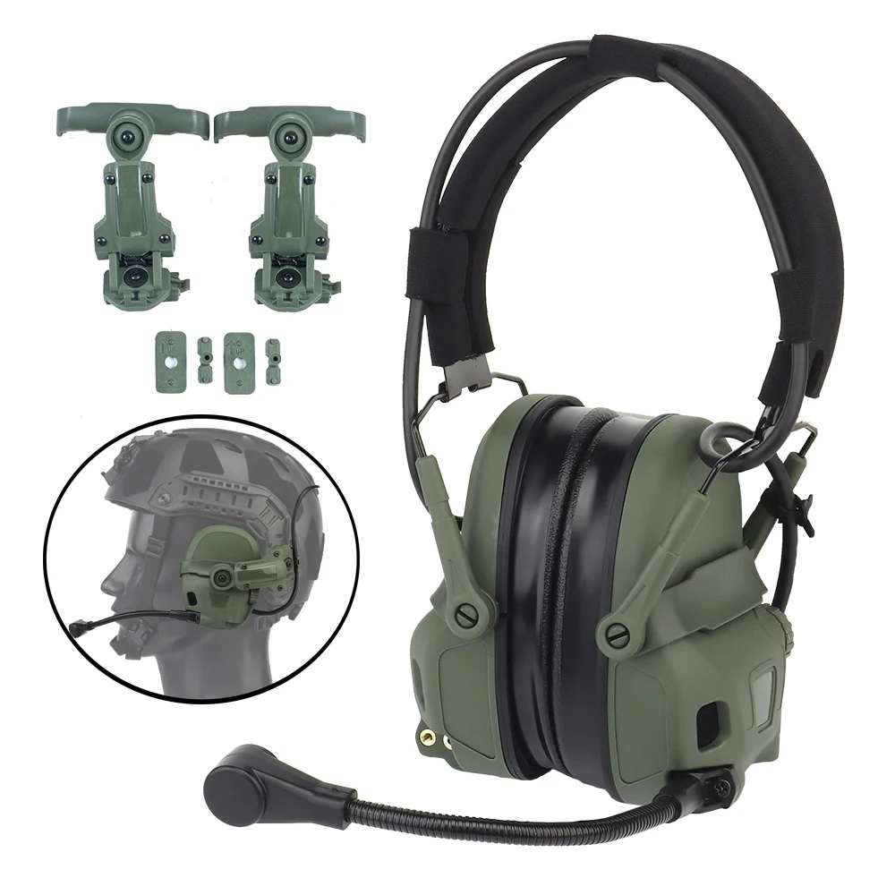 GEN 6 Tactical Headset Without Sound Pickup & Noise Reduction Headset for OPS Core ARC/Wendy M-LOK Helmet Head Mounted 2 in 1