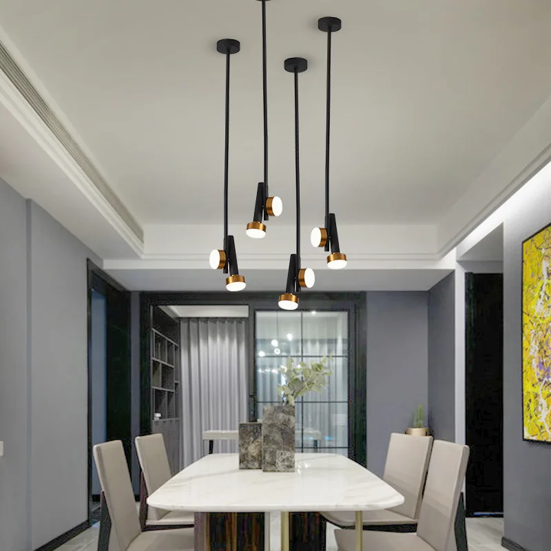

Современная Минималистичная подвесная Роскошная маленькая люстра для бара, Скандинавская Светодиодная лампа для столовой, прикроватная кухонная Подвесная лампа в стиле лофт