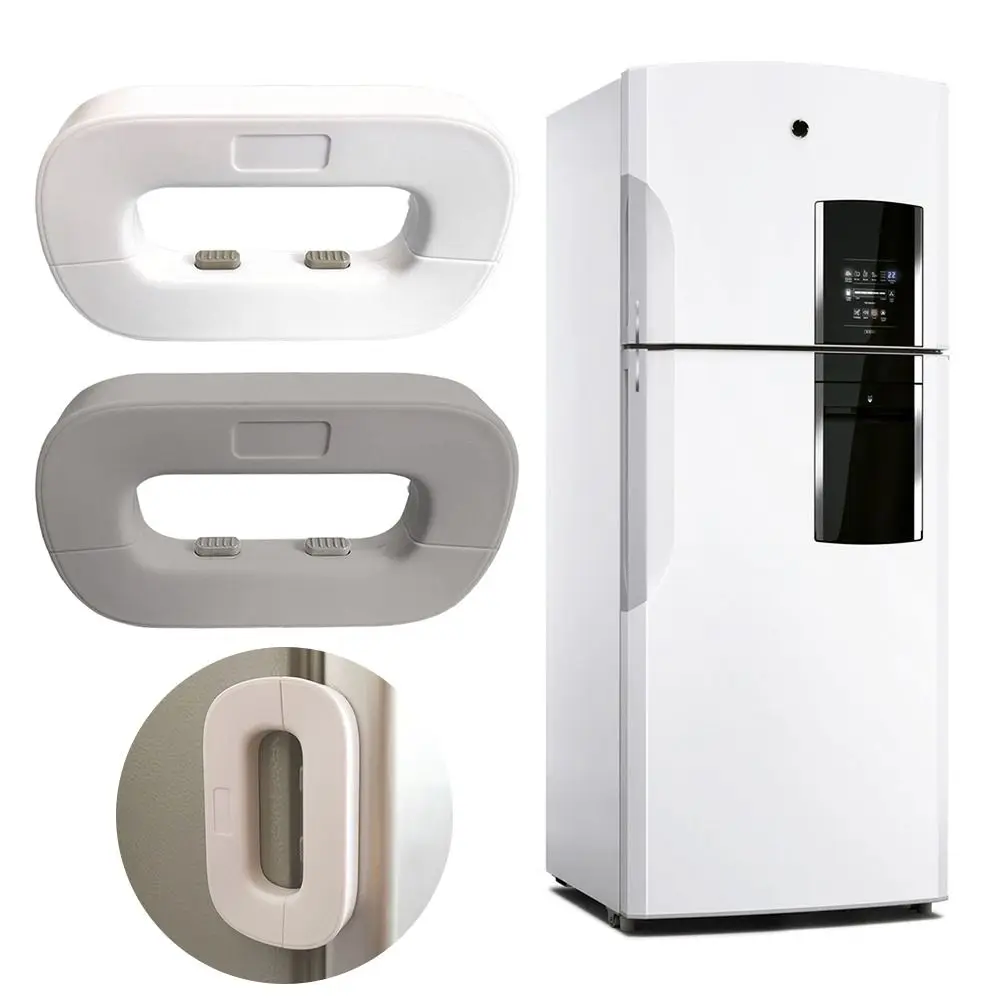 Household Refrigerator Lock Freezer Door Lock Toddler Children Cabinet Safety Lock Security Latch Anti-pinching Safety For Baby