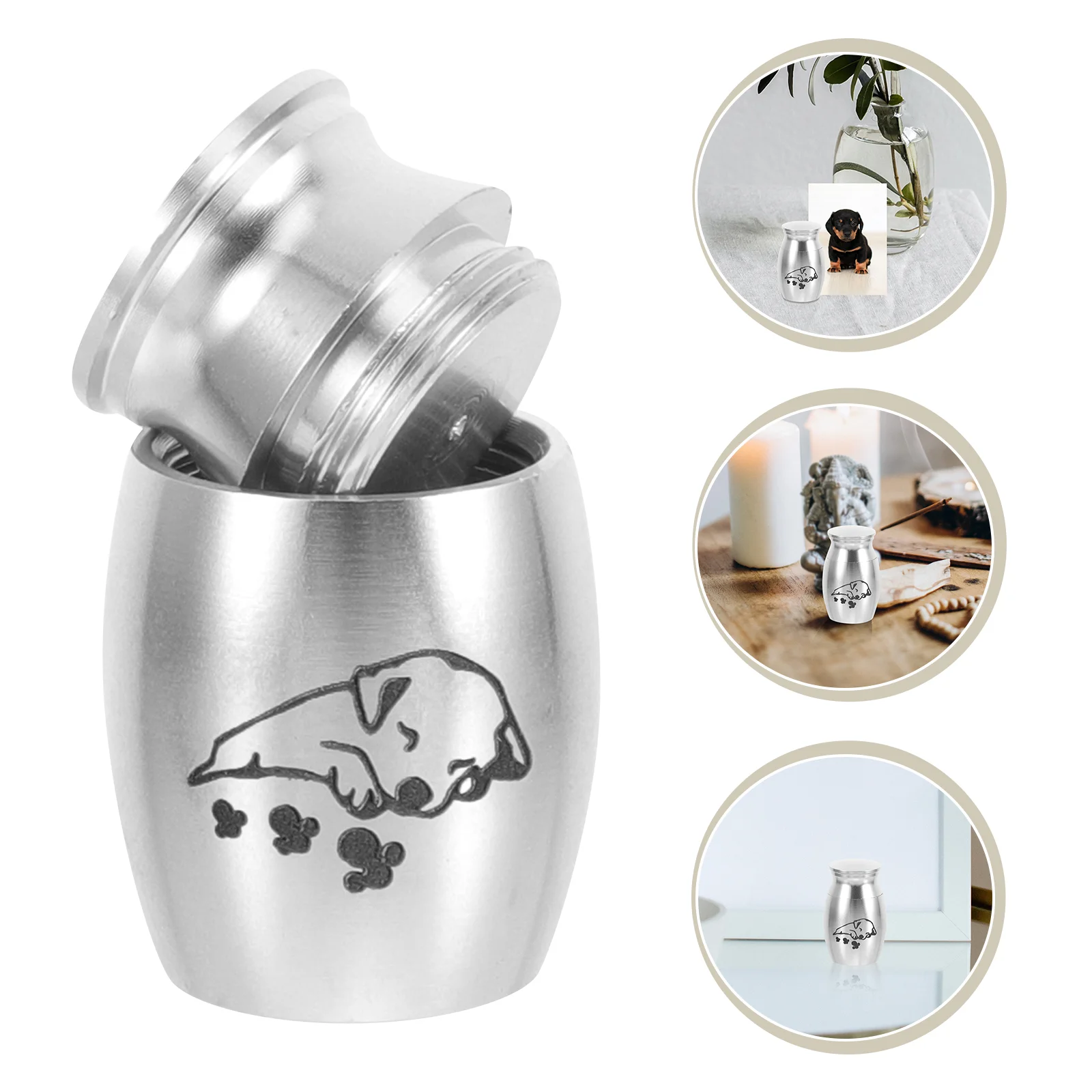 

Pet Urn Ashes Keepsake Dog Medium Urns For Cats Cremation Burial Alloy Decorative