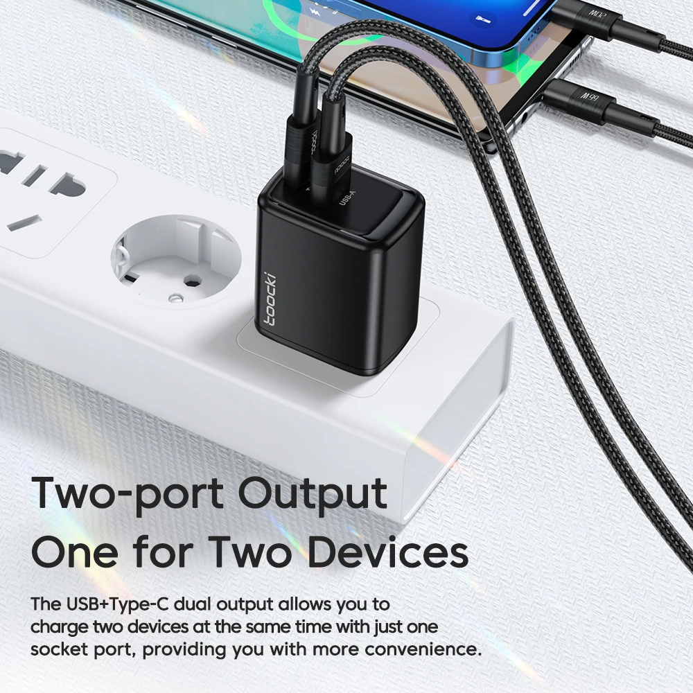 Зарядное устройство Toocki с Mini USB, 20 Вт, быстрая зарядка QC3.0 PD, Type C, зарядное устройство для iPhone 15 14 13 12 Pro Max Xiaomi Samsung