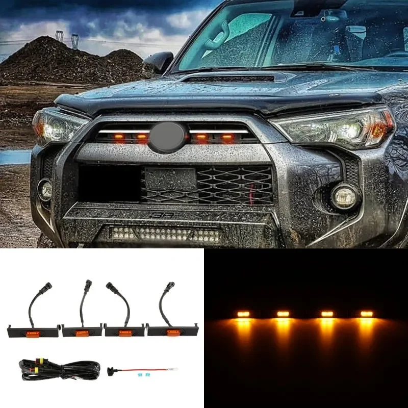 Передняя решетка капота автомобиля фонари в сборе с проводным креплением для Toyota