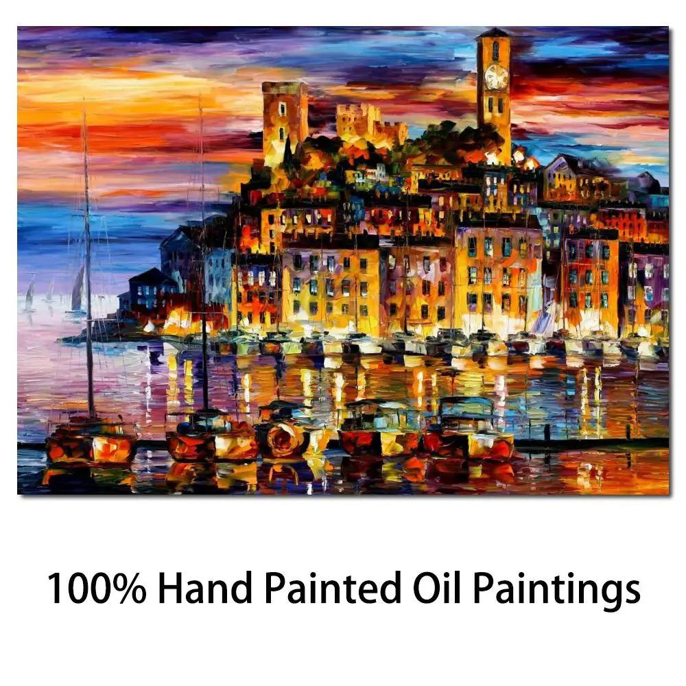 Текстурированный холст ручной работы картина морской пейзаж канны Франция