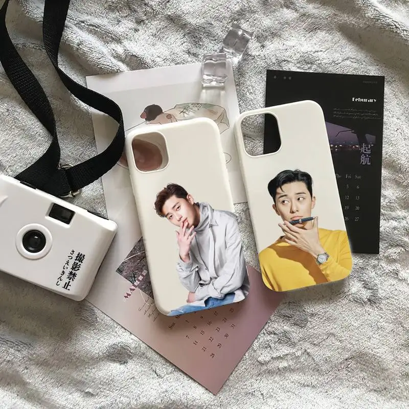 

Korean Park Seo Joon actor Phone Case Candy Color for iPhone 6 7 8 11 12 13 s mini pro X XS XR MAX Plus