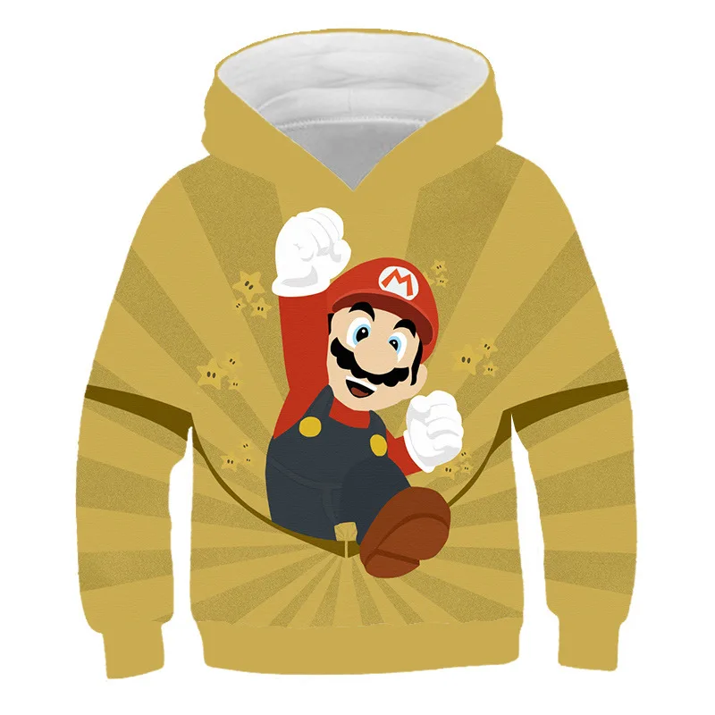 

Лидер продаж, толстовки с рисунком игры Suprt Mario, детская одежда, детская одежда, свитшот с рисунком, Детская толстовка, Мультяшные топы, весна