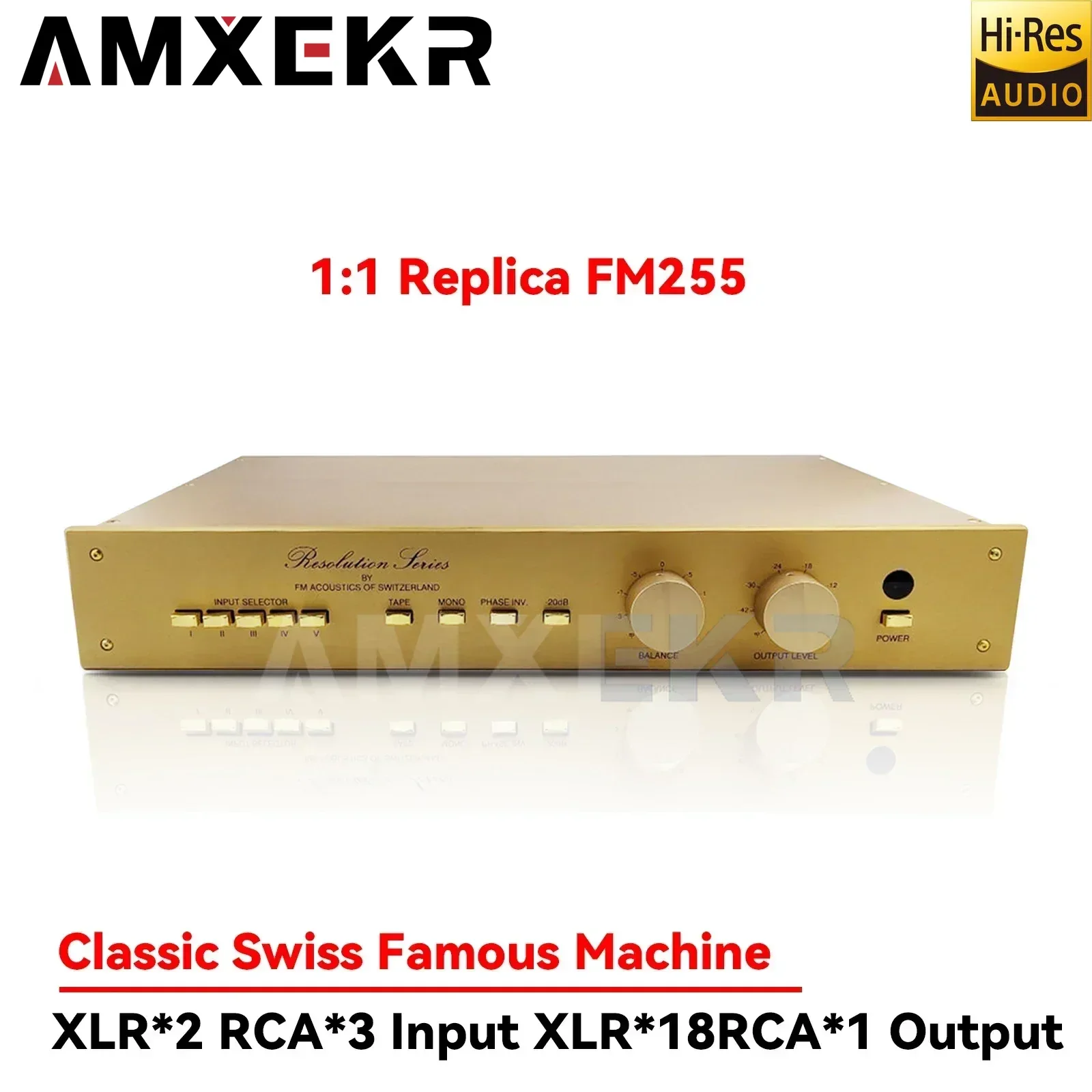 AMXKER FM255 1:1 копия швейцарской классической цепи аудиофил-класса Hi-Fi предусилитель