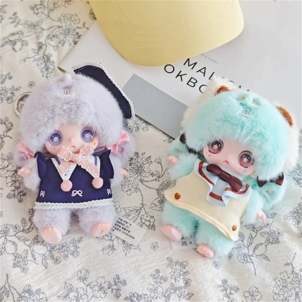 Фото Плюшевая фигурка-подвеска Keeno Fluffy Cute Ghost Series Blind Box, брелок для ключей, кавайное украшение для рабочего стола, игрушка-сюрприз в пакете, подарок №3