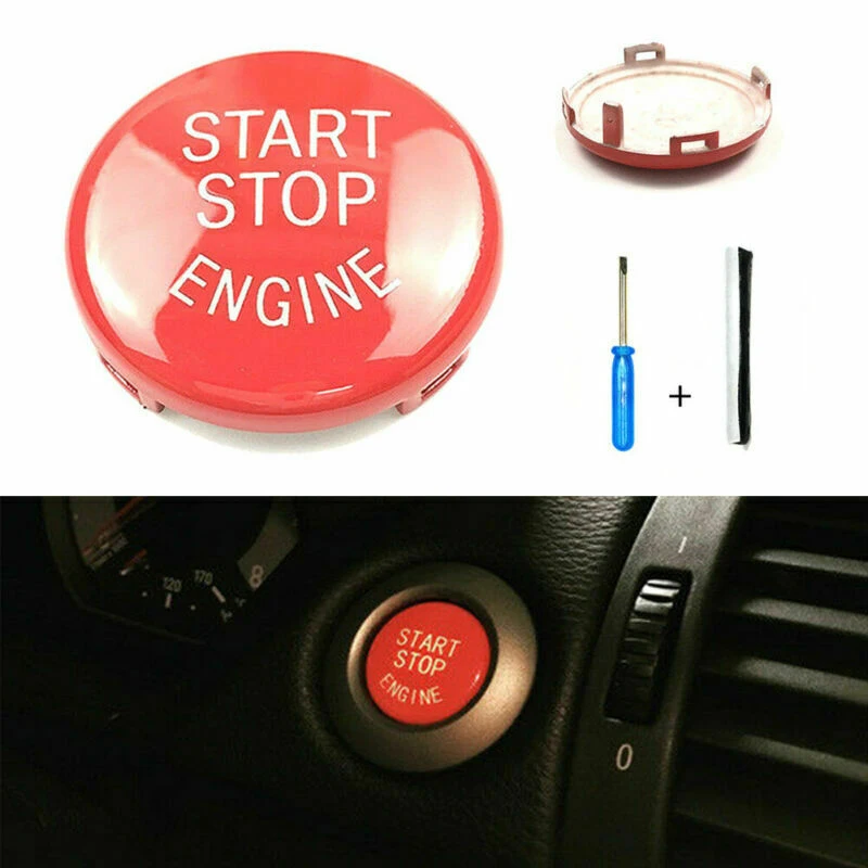 

For BMW 1 3 5 Series E87 E90/E91/E92/E93 E60 X1 E84 X3 E83 X5 E70 X6 E71 Z4 Car Engine START Button Replace Cover STOP Switch